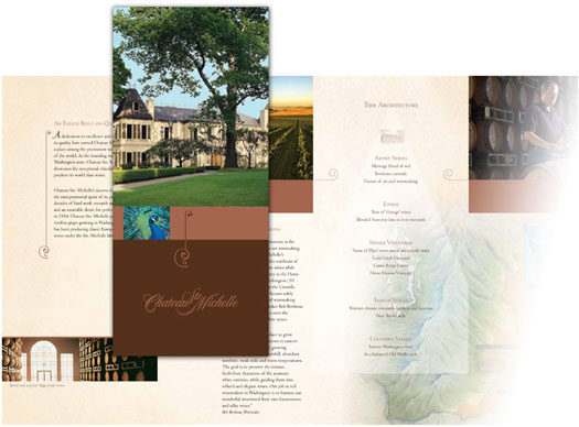 Brochure design for Chateau Ste. Michelle wines