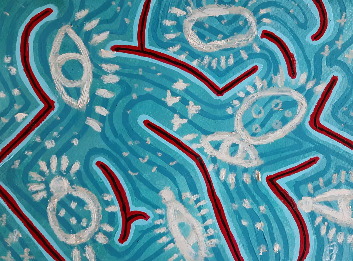 A(maze)ing, painting by Siv Lavell