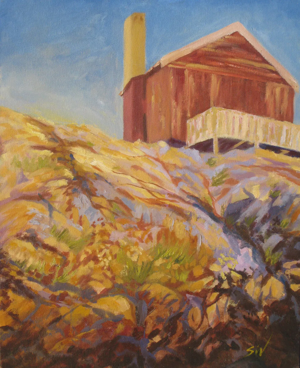 Cabin Fever, painting by Siv Lavell