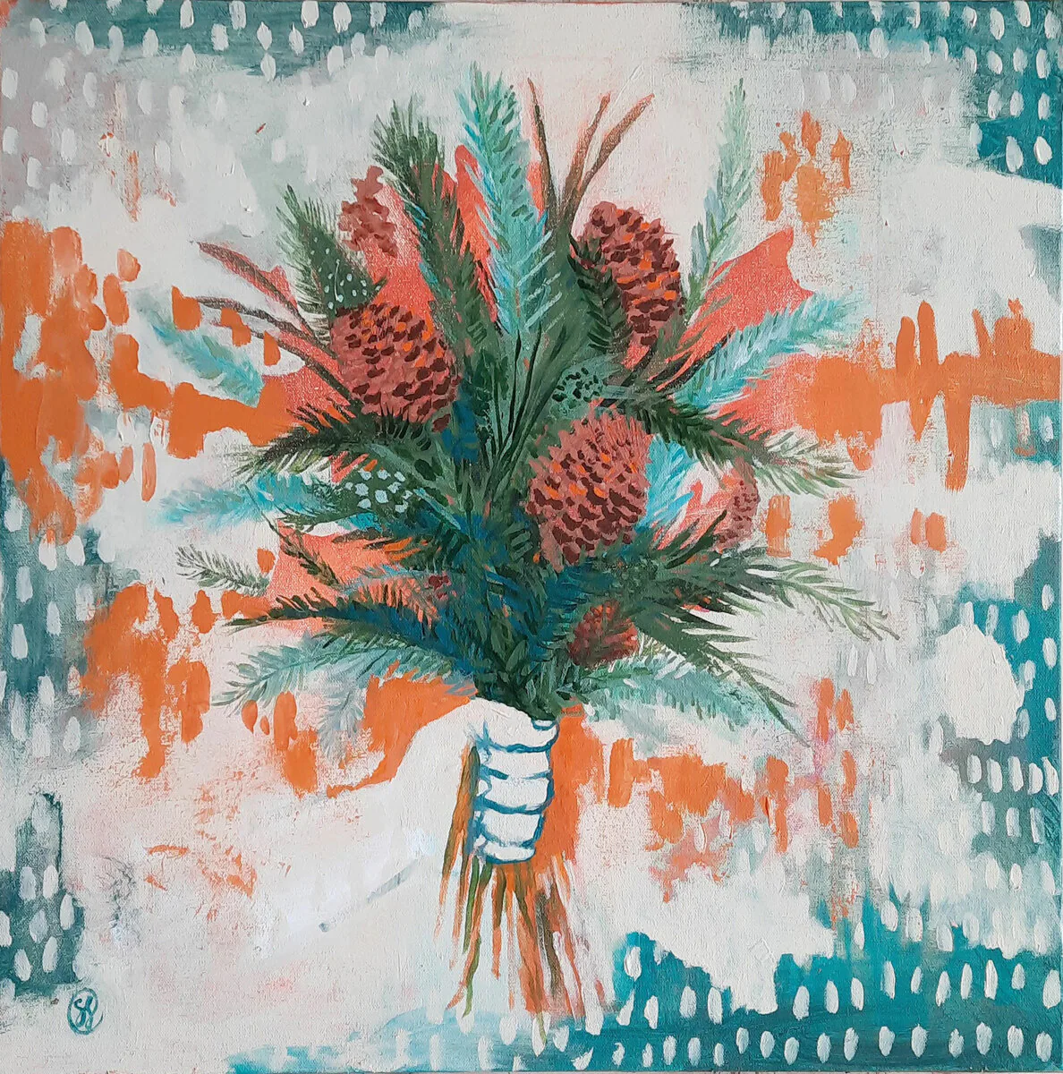 Giving, painting by Siv Lavell