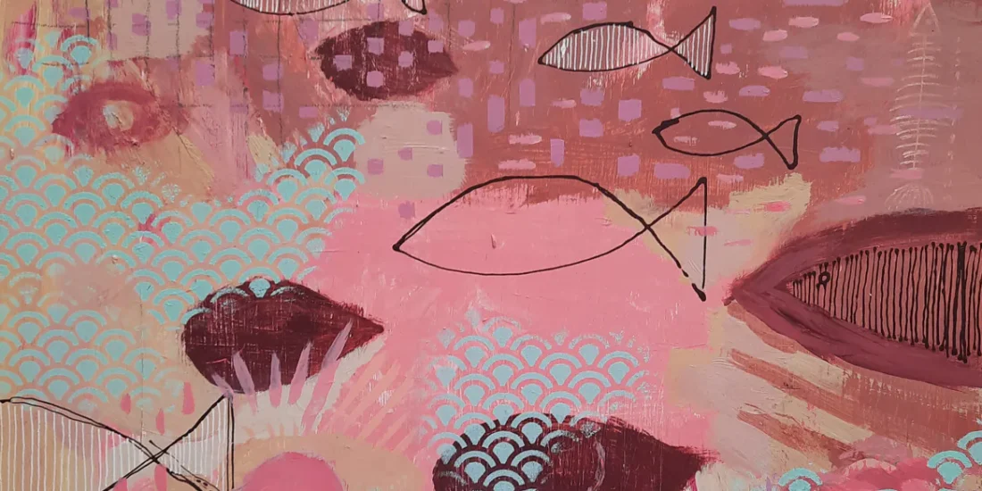 Keep Swimming, painting by Siv Lavell