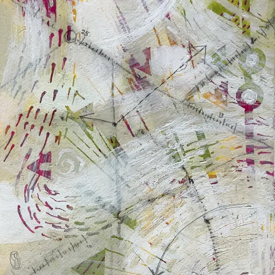 Leveling 1, painting by Siv Lavell