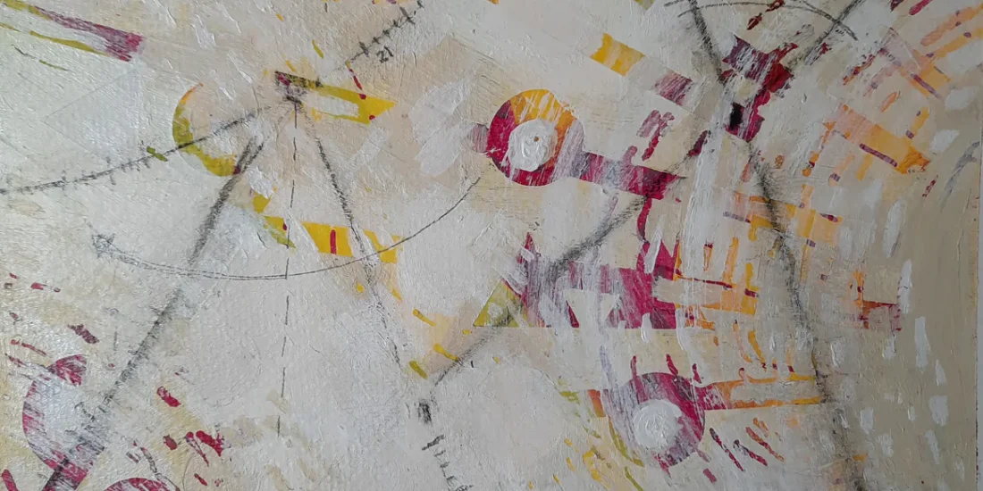Leveling 2, painting by Siv Lavell