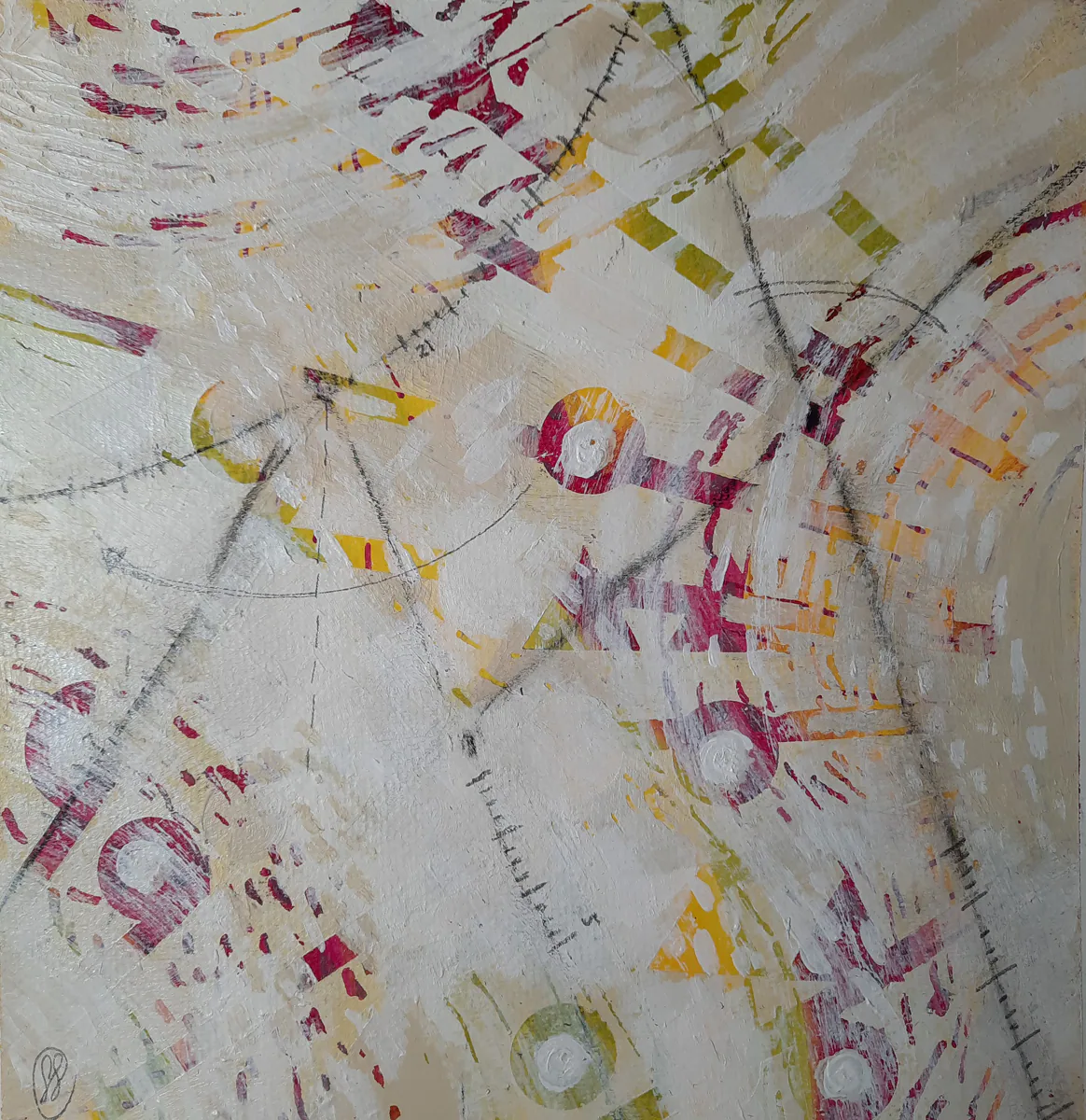 Leveling 2, painting by Siv Lavell