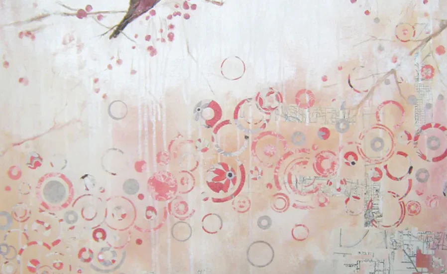 On a limb, painting by Siv Lavell