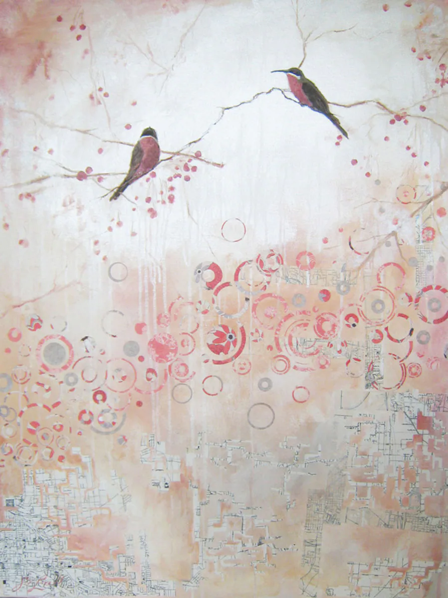 On a limb, painting by Siv Lavell