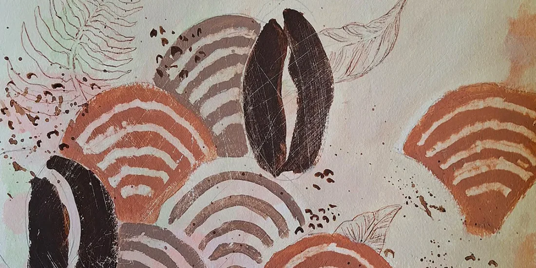 Seed, painting by Siv Lavell