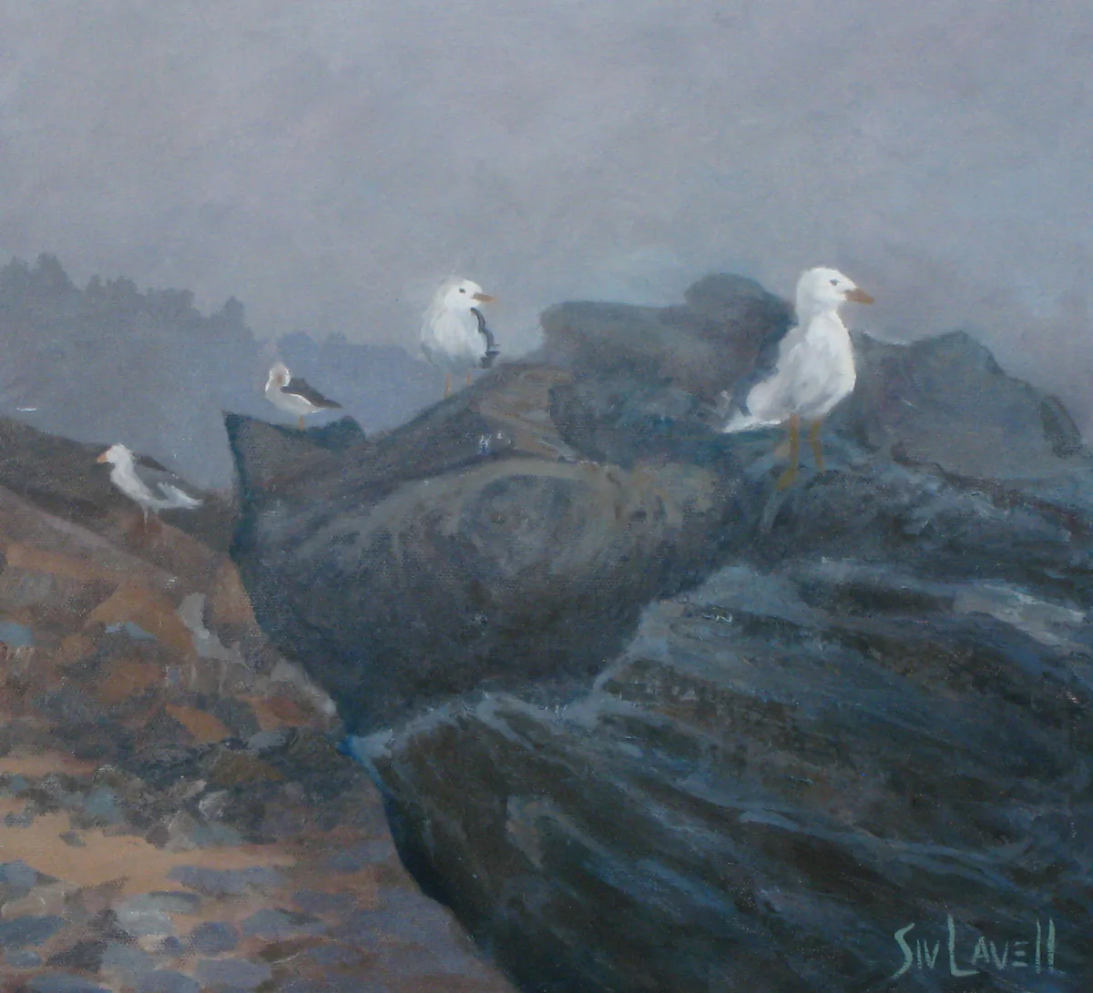 The Coast, painting by Siv Lavell