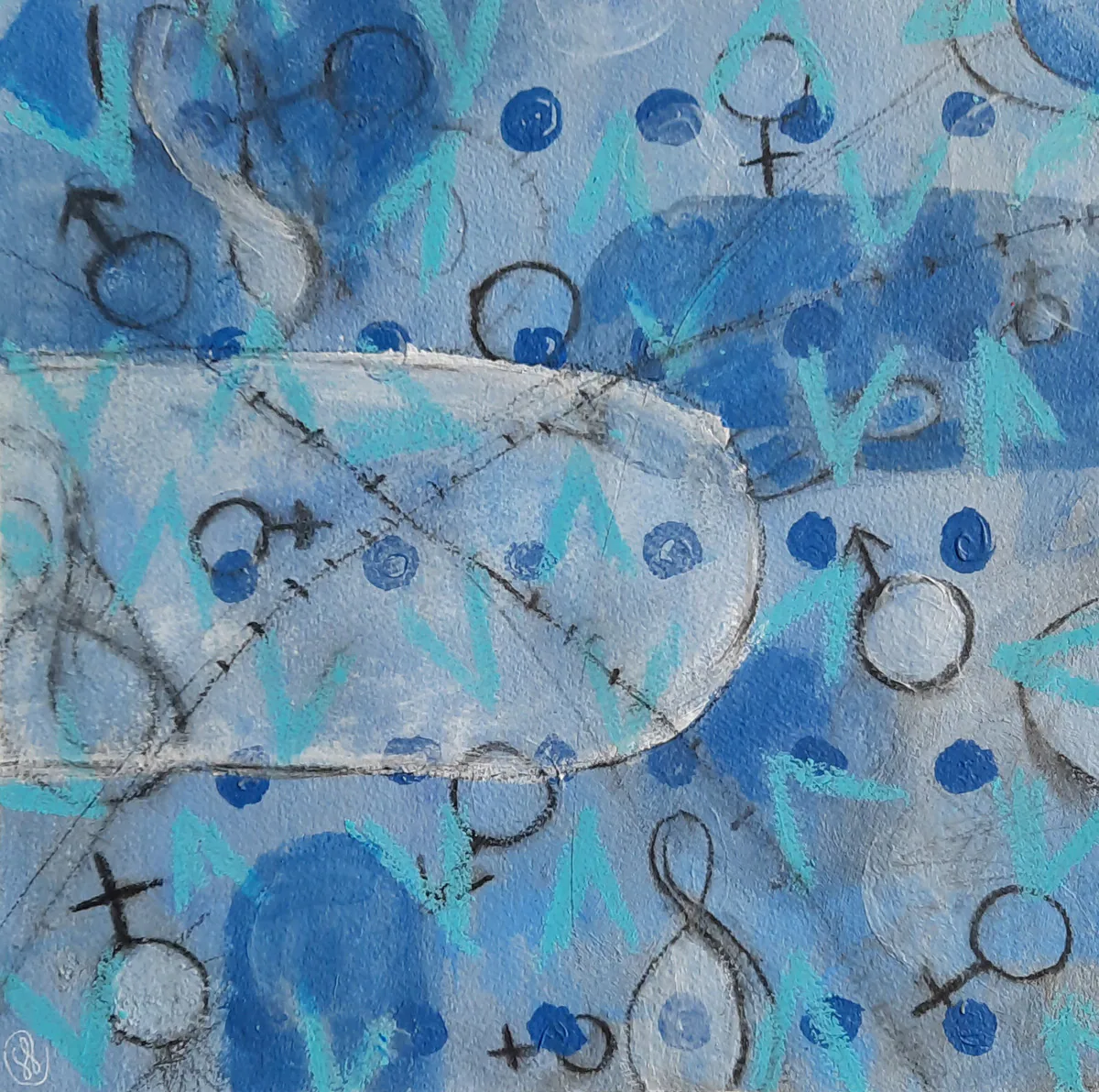 Untitled, painting by Siv Lavell