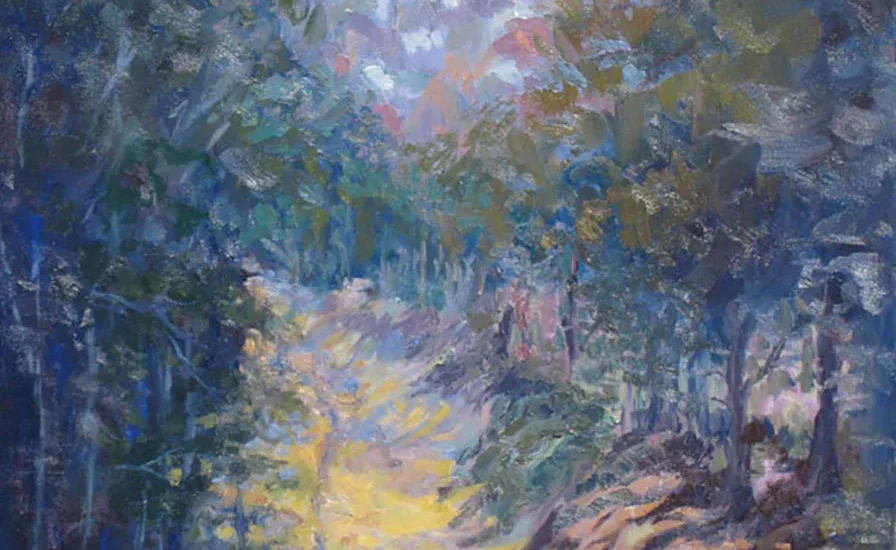 Up and up, painting by Siv Lavell