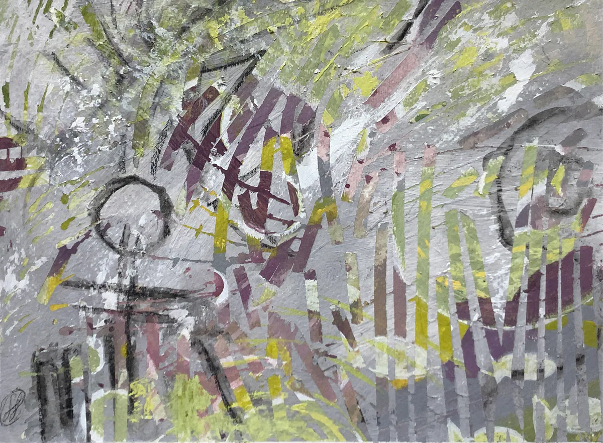 Vibrations 1, painting by Siv Lavell